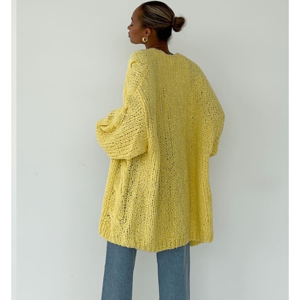 Rumored Yellow Knit Cardigan - Picture 3 of 4